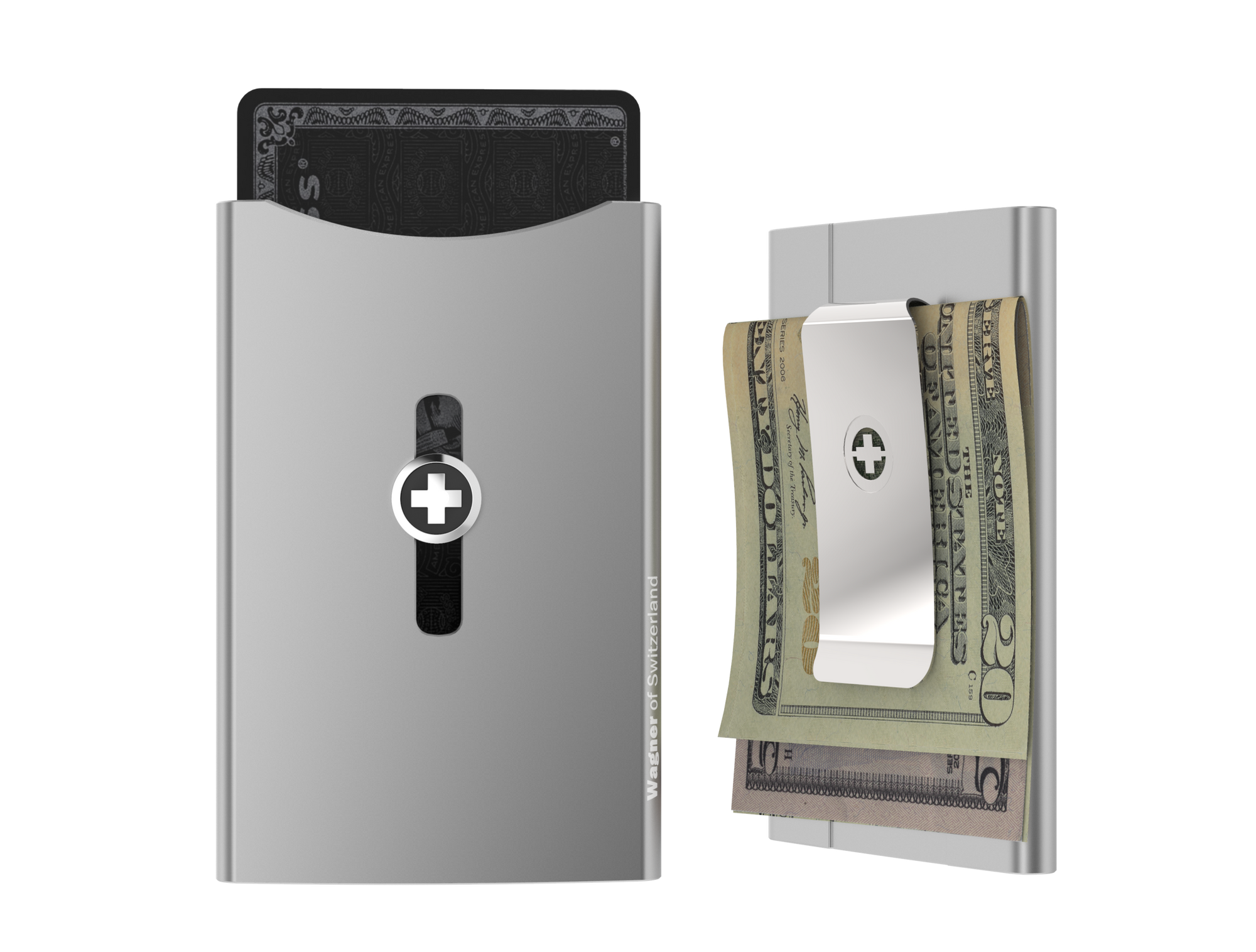 SWISSWALLET ORIGINAL, metallic silver