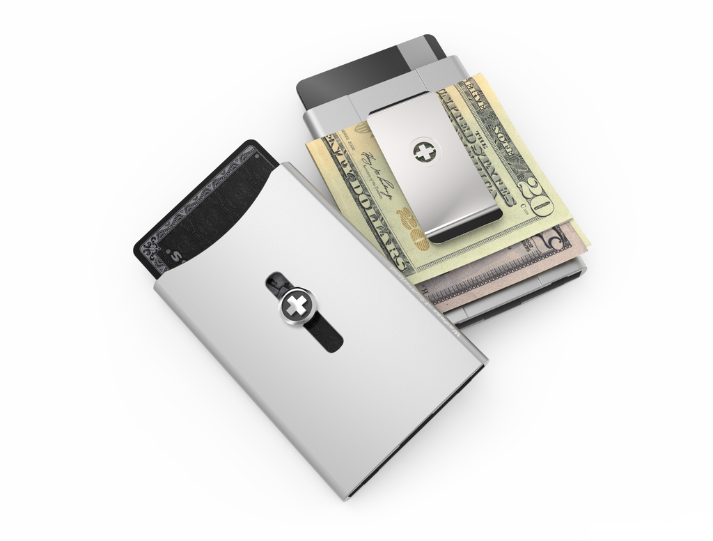 SWISSWALLET ORIGINAL, metallic silver